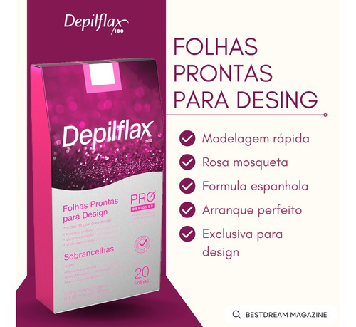 Kit 10 Folhas Design De Sobrancelha Profissional Depilflax