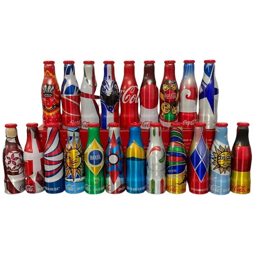 Set Completo De 21 Mini Botellas De Coca Cola Brasil 2014