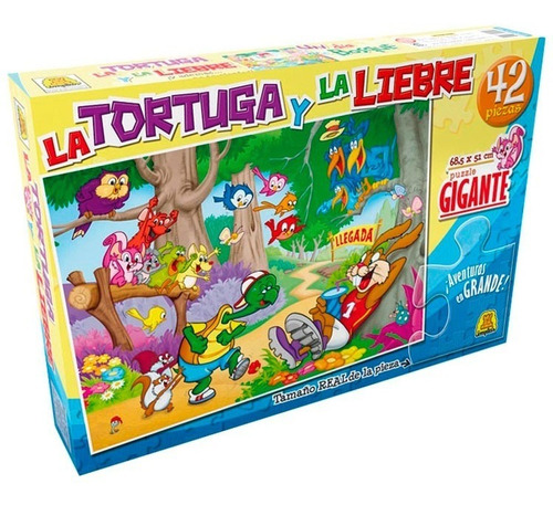 Puzzle Gigante La Tortuga Y Liebre 249 E.full