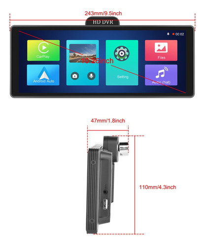 Sistema Inalámbrico Android Auto Bt Apple Airplay Stereo De