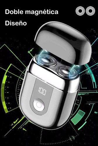 Mini Máquina Afeitar Para Hombre Lavable, Afeitadora Electrica Con Pantalla Digital De Carga Rápida Led, Shaver Portátil Adecuada Para Viajes De Negocios, Oficina, Automóvil Y Campamento