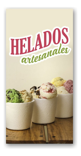 Pendón Colgante Helado Artesanal