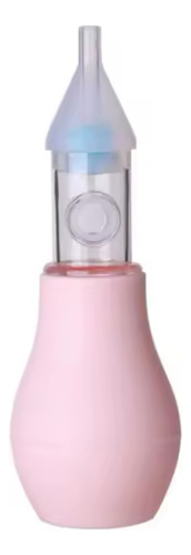 Aspirador Nasal Manual Saca Mocos Para Bebé Suave Seguro Rosa Claro