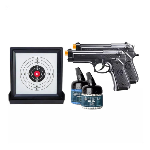 Kit Beretta Bbs Municiones 6mm 2 Pistola Target Tiro Airsoft