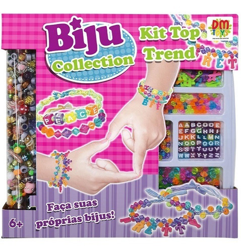 Kit Miçangas Biju Collection Top Trend Do It Yourself Dmtoys Cor Colorido