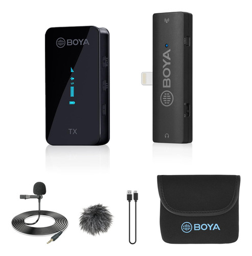 Boya By-xm6 S3 Micrófono Inalámbrico Lavalier Para iPhone Ip
