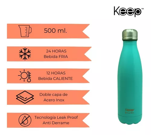 Botella agua térmica sportee. 266 ml. Verde - Material escolar, oficina y  nuevas tecnologias