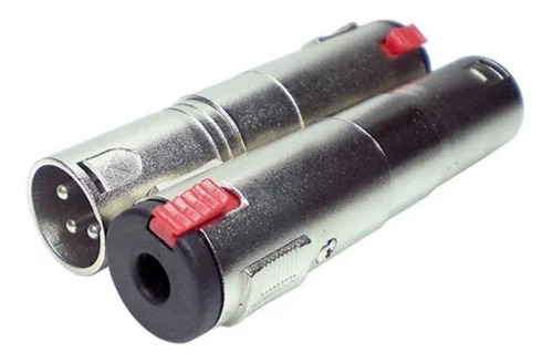 Imagem 2 de 7 de Kit 5 Plug Adaptador Star Cable Xlr M - Jack J10m C/ Trava