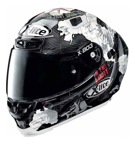 Casco X-lite X-803 Rs Ultra Carbon Rep C Checa Negro Blanco