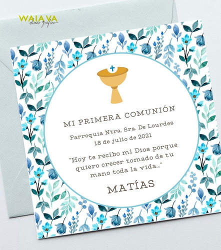Imagen 6 de 6 de Estampas Tarjetas Comunión Nenes X 2u