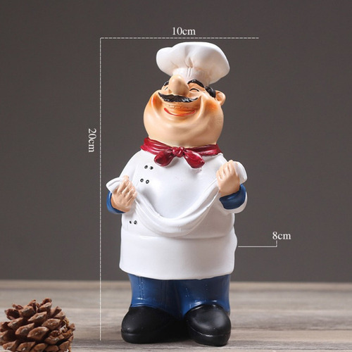 Chef Statues Kitchen Decoration Chef Chalkboard, 4 Units