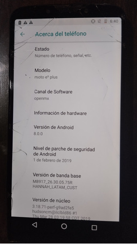 Motorola E5 Plus Lógica Al 100 Display Cuartiado