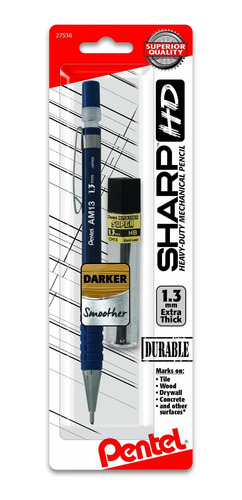 Portaminas 1.3mm Pentel.e-sharp Hd Dark Blue Barrel 1 