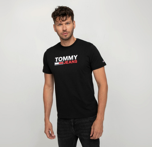 Polera Tommy Jeans Color Negro Hombre Xs