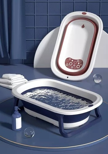Tina De Baño Bebe Plegable Con Malla