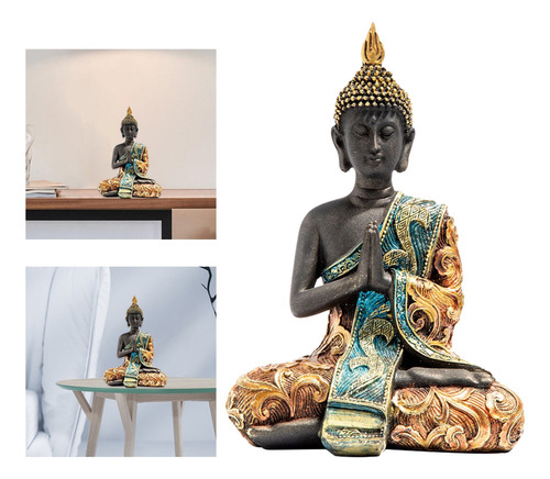 Buda Tailandés Sentado Estatua Oficina Decoración Yoga Zen
