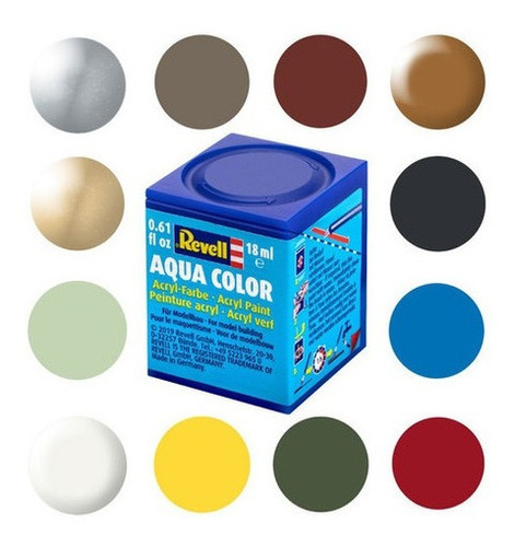 Imagem 1 de 8 de Revell Aqua Color Tinta Acrílica Diversas Cores