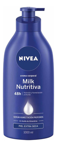 Crema Nivea Milk Corporal Piel Extra Seca 1 Lt Envío Gratis