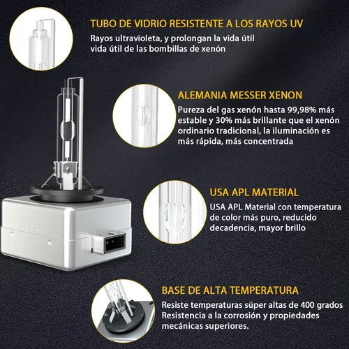 1 Par, Kit De Focos Xenón D3s Luz Alta/baja 35w 6000k Blanco