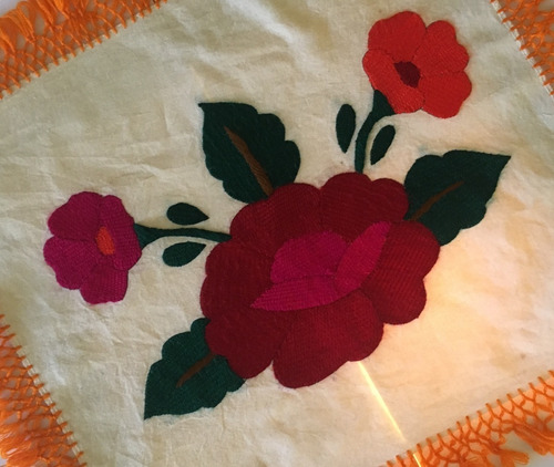 Servilleta Bordada Mod Flores (artesanía México) | MercadoLibre Servilleta Bordada Mod Flores (artesanía México) | MercadoLibre