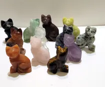 Comprar  Colección De Cuarzos En Gatos ,  Búhos  Y Ranas Set De  12 