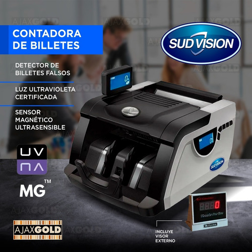 Imagen 2 de 7 de Contadora De Billetes Máquina Cuenta Dinero Detector Falsos