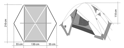 Carpa Doite Pro Teide 2 Pers Varillas Duraluminio Liviana