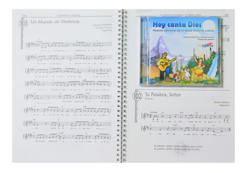 Cancionero Con Letra, Partituras, Acordes Y Un Cd Cristiano