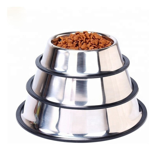 Comedero Perros Acero Inoxidable Antivuelco 34 Cm Xgrande