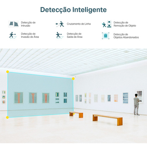 Câmera De Segurança Tp-link Ip 4mp Qhd Vigi C440i 2.8mm Cor Branco