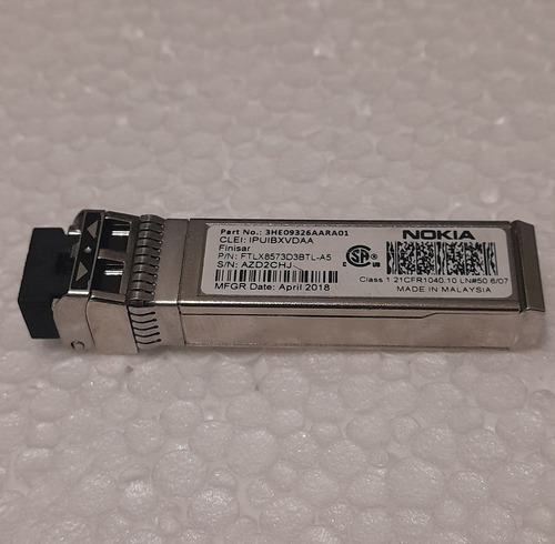 Gbic Sfp Nokia 10gb Multimodo 850nm 10gbase-sr/sw Sfp-10g-sr (Usado)