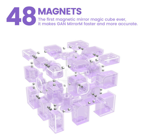 Cubo Mágico De Espelho Magnético, Com 48 Ímãs, Raro Cubo