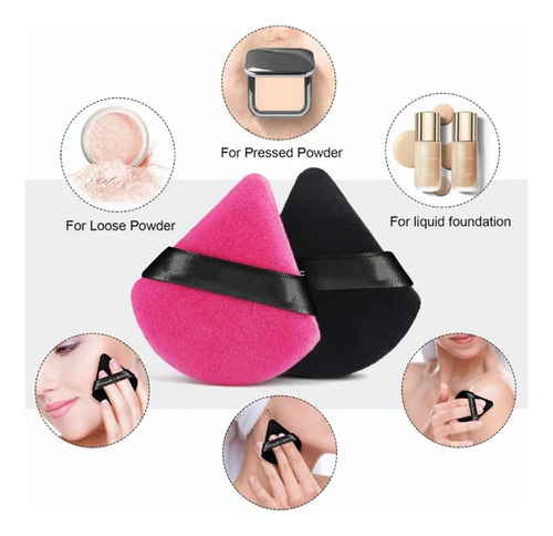 Maquillaje Esponja, Esponjas De Maquillaje 6 Pzas Triangular