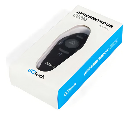 Passador De Slides Gotech Apresentador Sem Fio Go Tech Até 20m C-rlp801 Preto Preto