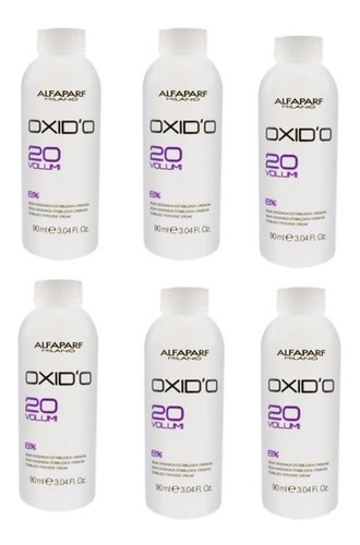 Oxidante Alfaparf X6 Unidades 20 Volúmenes 90ml