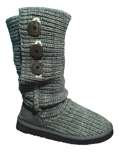 Botas Tejidas Ugg Classic Cardy Gris - Talla 38