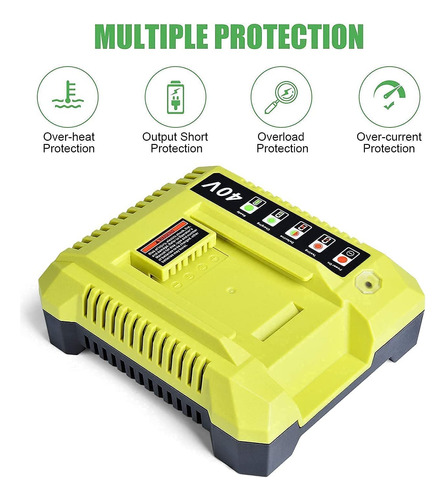 Kunlun Lithium-ion Battery And Charger Bundle For Ryobi 40v