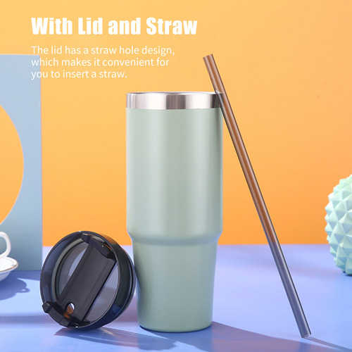 Taza De Viaje De Acero Inoxidable Aislante De 30 Oz Con Tapa