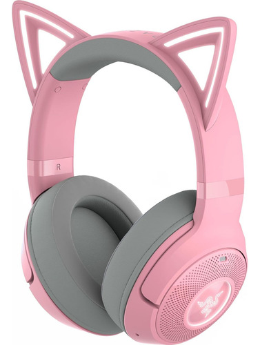 Auriculares Razer Kraken Kitty V2 Bt, Bluetooth, color rosa