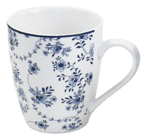 Juego De Dos Tazas Mug De Porcelana Azul 360 Ml Marca Ibili Armonía Blue