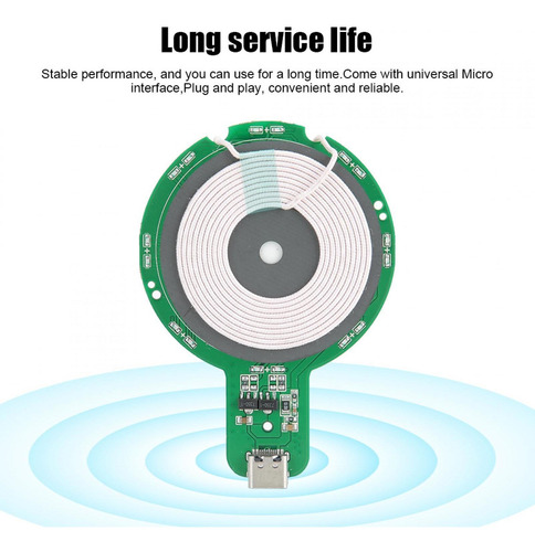 Módulo De Carga Inalámbrico Transmisor Cargador Conveniente