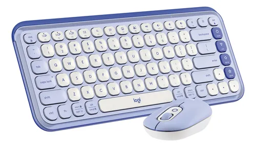 Combo Teclado Y Mouse Logitech Pop Icon, Español, Lila