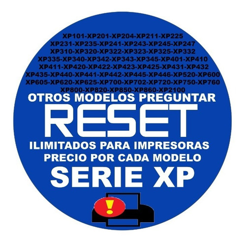 Reset Epson Modelos Xp 100% Libre De Virus, Asesoría Técnica