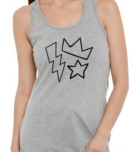 Musculosa Rayo Estrella Corona Vector