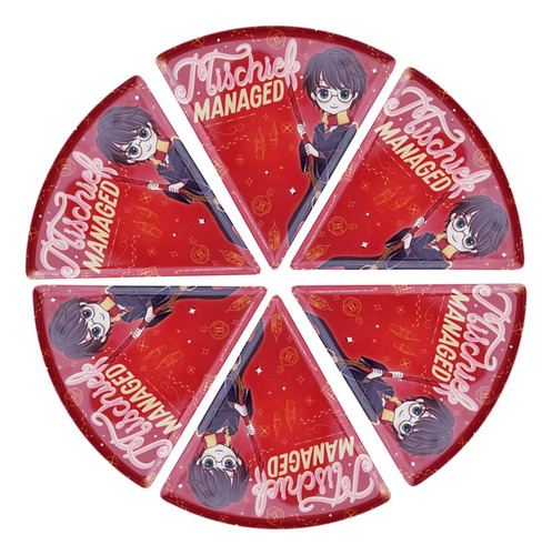 6 Platos Para Pizza Harry Potter Original