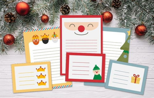 Carta Para Santa Y Reyes Magos Imprimible Digital Con Sobre