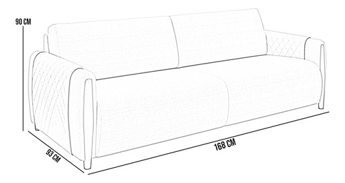 Kit Sofá 02 Lugares Sala Estar 168cm Com 02 Poltronas Flora Pés Madeira M03 Veludo Cinza