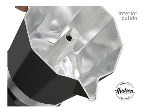 Cafetera Aluminio Esmaltado Negro Tipo Italiana Induccion 6