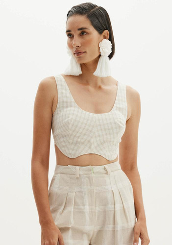 Top Com Amarração Cropped Amarante