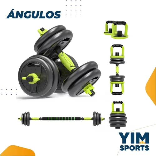 Kit Set De Mancuernas Ajustables Pesas Alta Calidad 30kg Gym